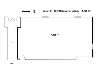 3060-3080 Ogden Ave, Lisle, IL à louer Plan d’étage– Image 1 sur 1