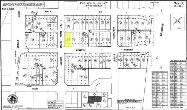 28588 Old Town Front St, Temecula, CA à louer - Plan cadastral – Image 2 sur 7