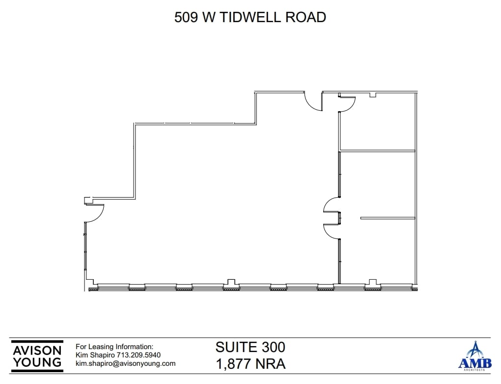 509 W Tidwell Rd, Houston, TX à louer Plan d’étage– Image 1 sur 2
