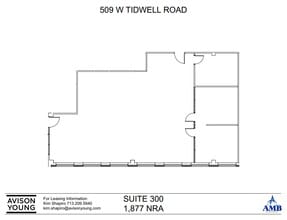 509 W Tidwell Rd, Houston, TX à louer Plan d’étage– Image 1 sur 2
