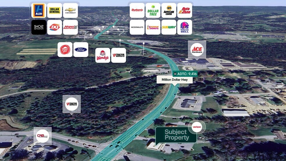 1107 Million Dollar Hwy, Saint Marys, PA à vendre - Aérien – Image 3 sur 3