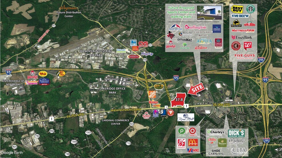 Washington Highway & Kings Acres Rd, Ashland, VA à vendre - Photo de l’immeuble – Image 2 sur 3