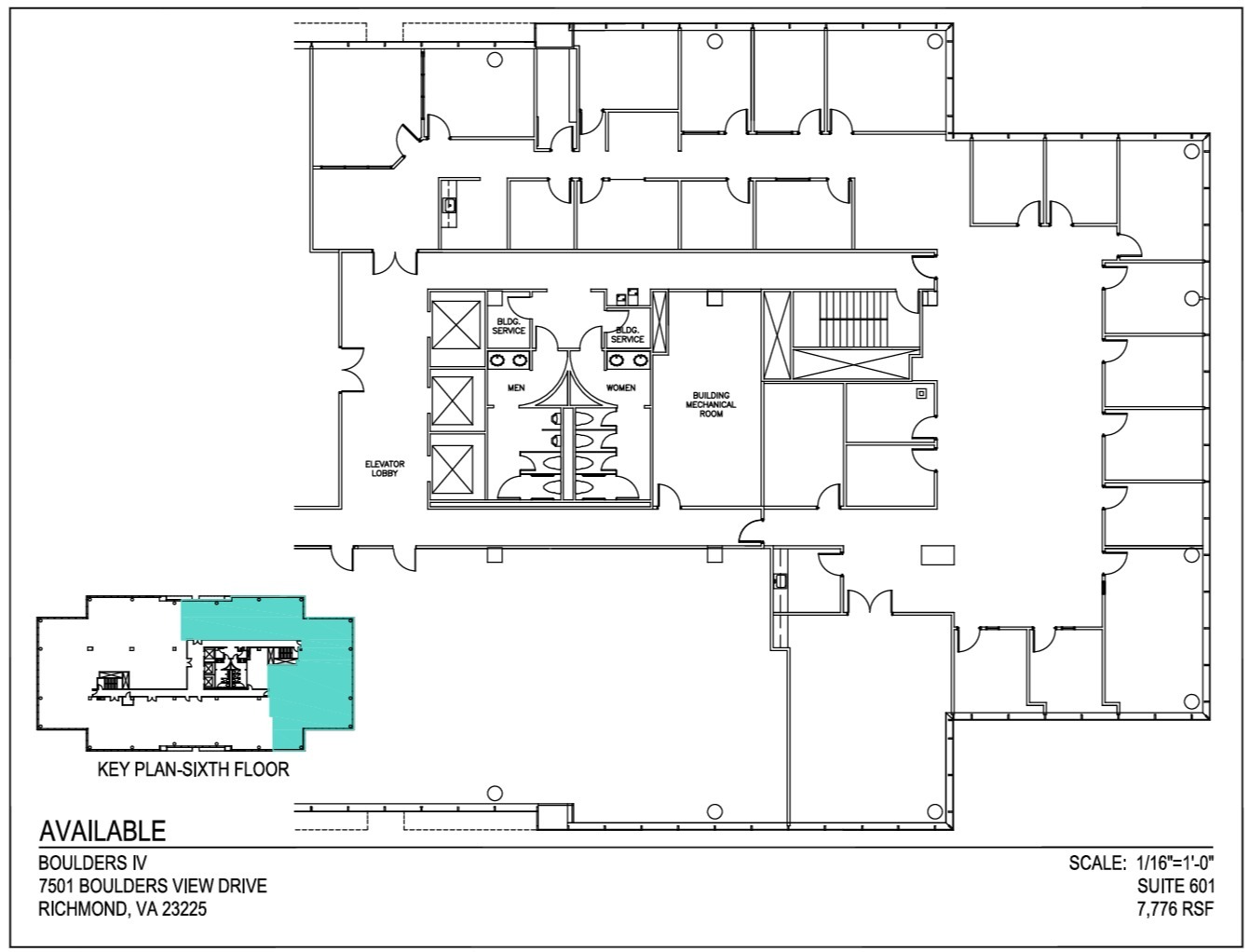 7501 Boulder View Dr, North Chesterfield, VA à louer Plan d’étage– Image 1 sur 1