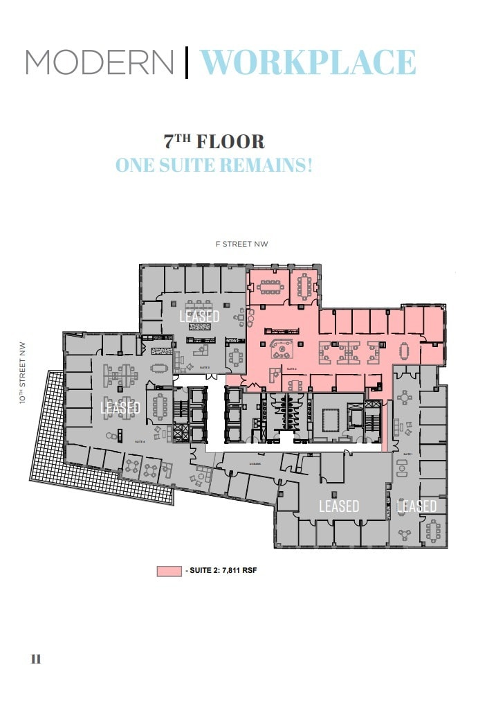 950 F St NW, Washington, DC à louer Plan d’étage– Image 1 sur 5