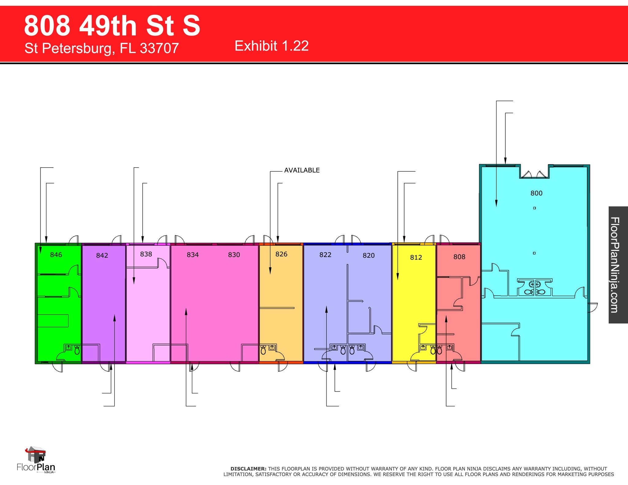 808 49th St S, Saint Petersburg, FL à louer Plan de site– Image 1 sur 1