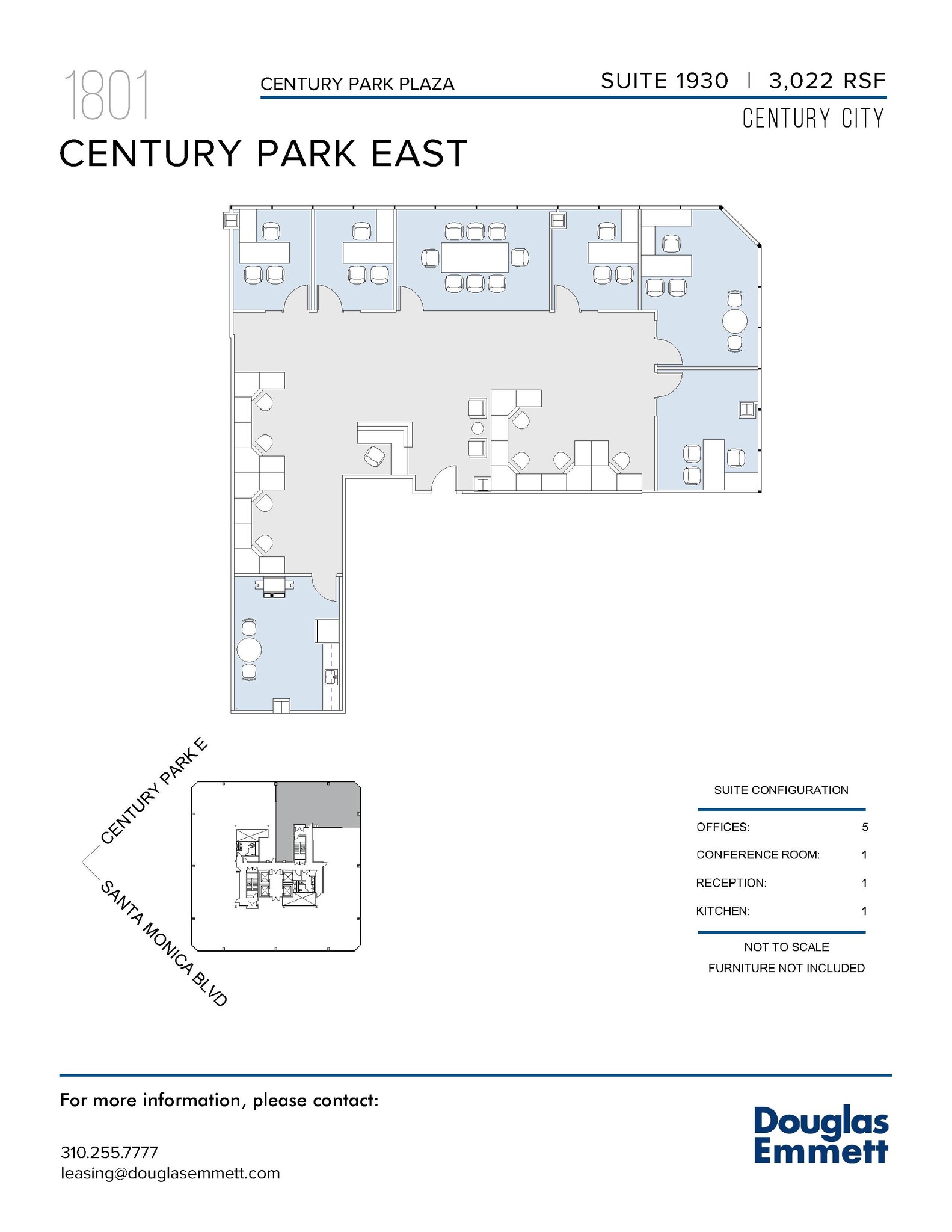 1801 Century Park E, Los Angeles, CA à louer Plan d’étage– Image 1 sur 1