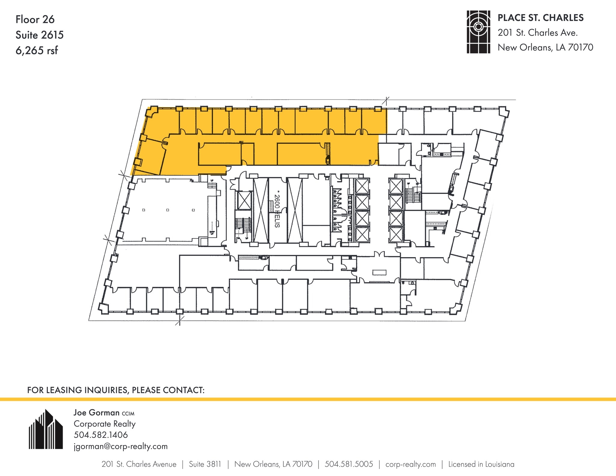 201 St. Charles Ave, New Orleans, LA à louer Plan de site– Image 1 sur 1