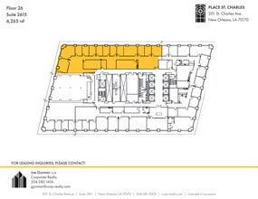 201 St. Charles Ave, New Orleans, LA à louer Plan de site– Image 1 sur 1
