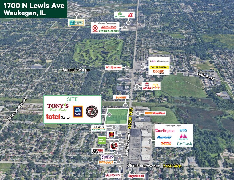 1700 N Lewis Ave, Waukegan, IL à louer - Photo de l’immeuble – Image 2 sur 4
