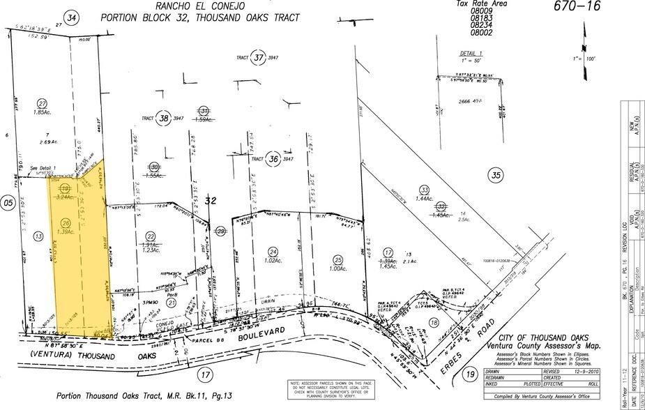 1429 Thousand Oaks Blvd, Thousand Oaks, CA à louer - Plan cadastral – Image 3 sur 15