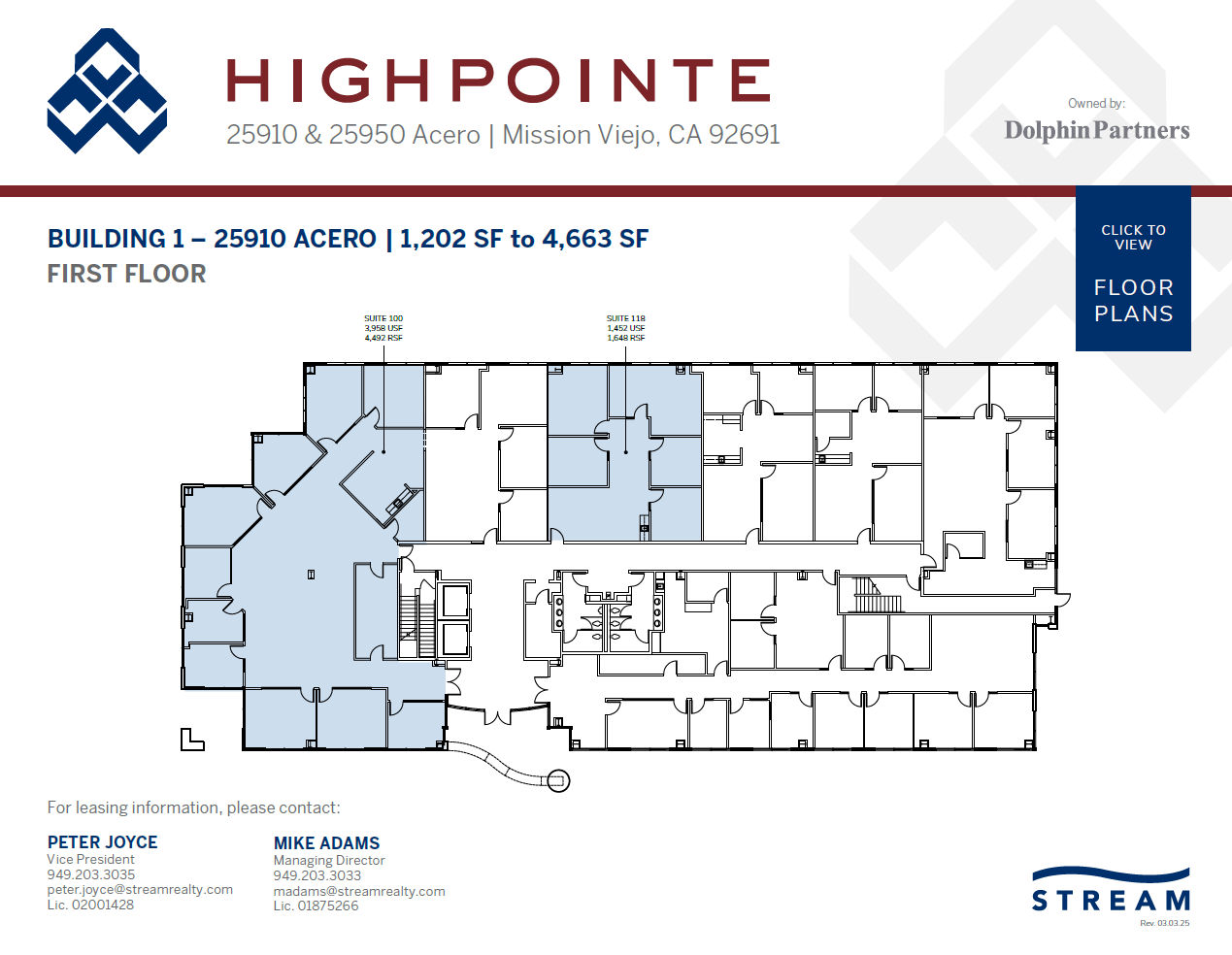 25950 Acero, Mission Viejo, CA à louer Plan d’étage– Image 1 sur 1