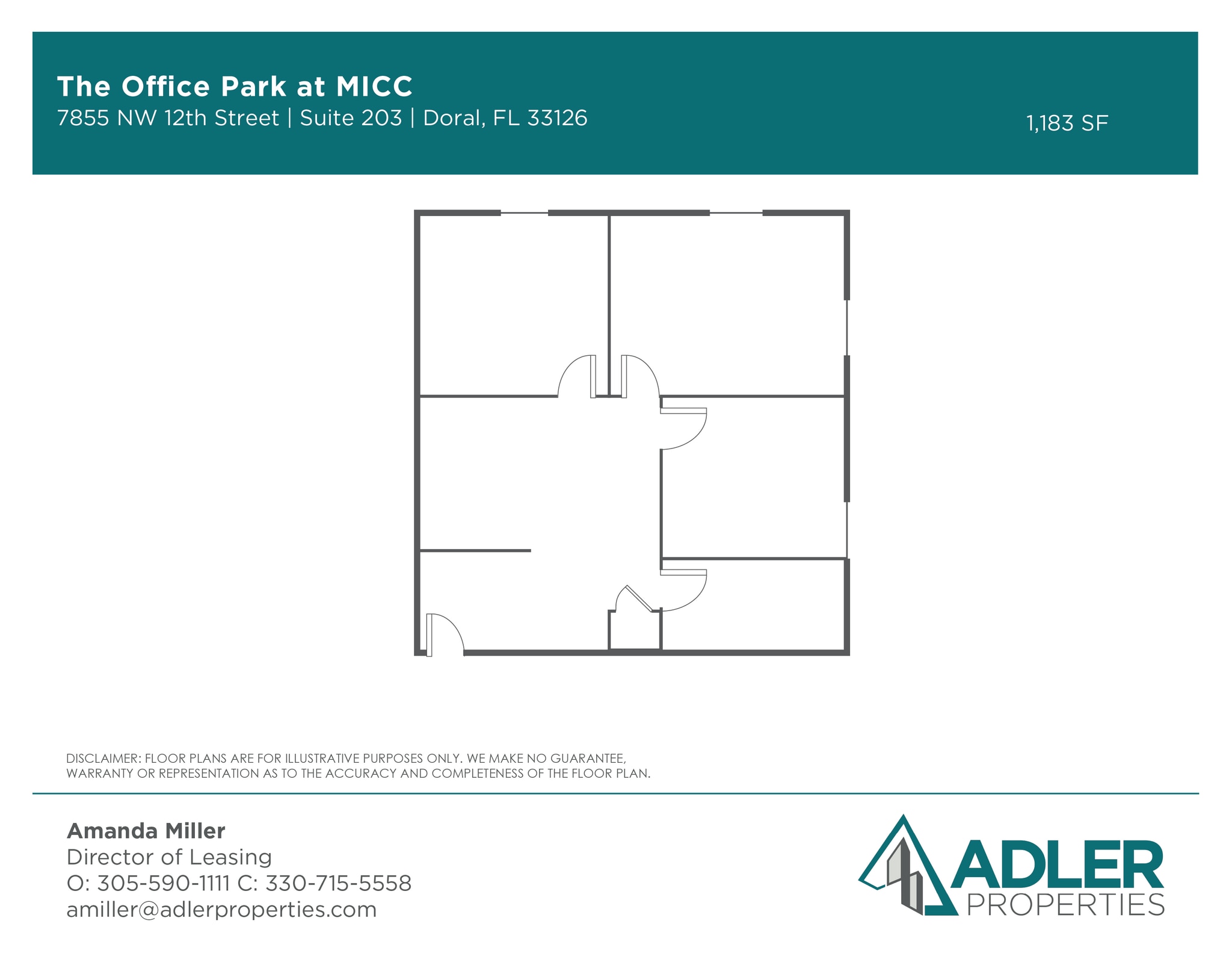 1200 NW 78th Ave, Doral, FL à louer Plan d’étage– Image 1 sur 1