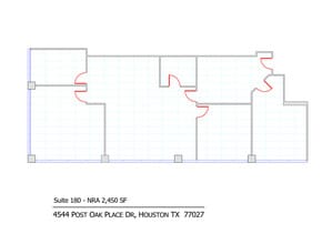 4544 Post Oak Pl, Houston, TX à louer Plan d’étage– Image 1 sur 1