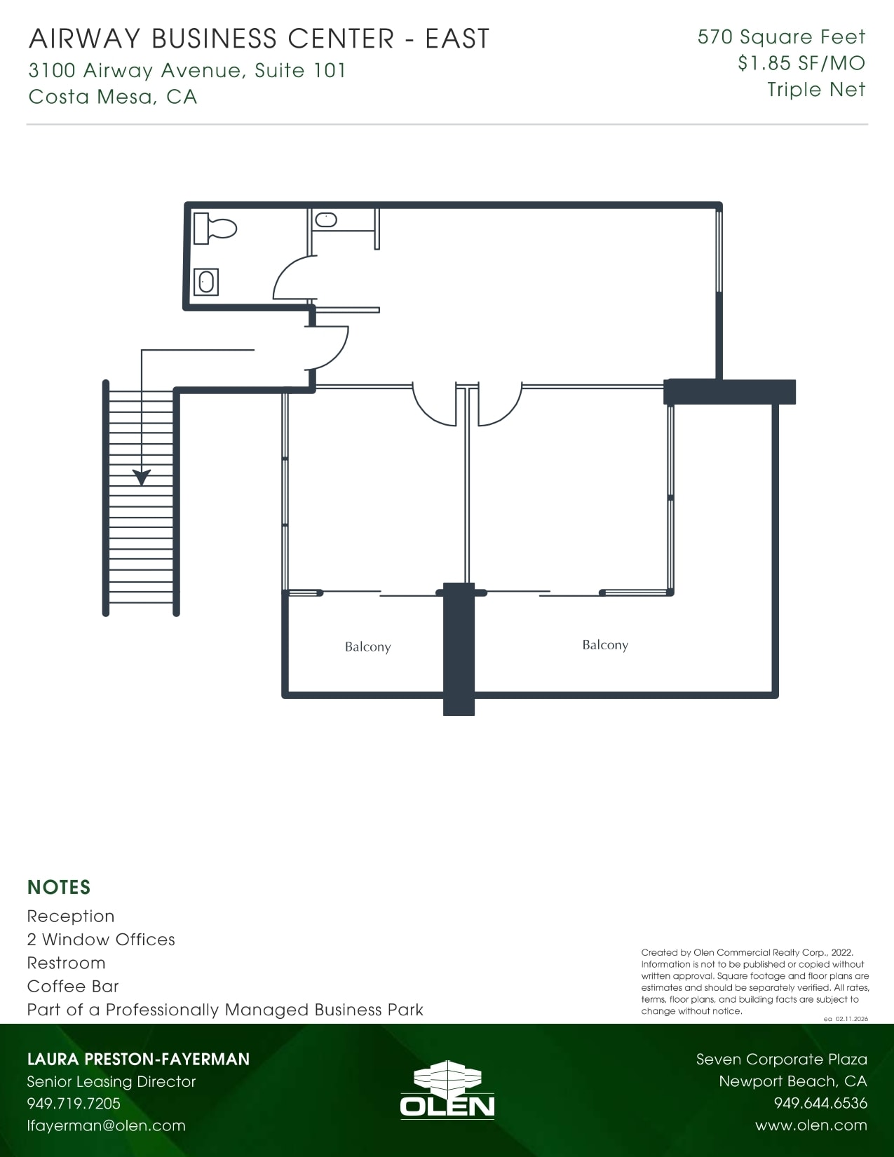 3100 Airway Ave, Costa Mesa, CA à louer Plan d’étage– Image 1 sur 1