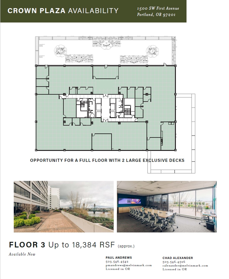 1500 SW 1st Ave, Portland, OR à louer Plan d’étage– Image 1 sur 5
