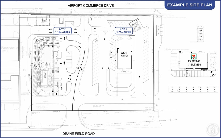 Drane Field Retail Pads portefeuille de 2 biens à vendre sur LoopNet.fr - Plan de site – Image 3 sur 3