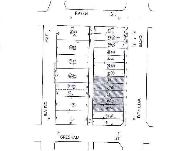 8813-8817 Reseda Blvd, Northridge, CA à louer - Plan cadastral – Image 2 sur 4