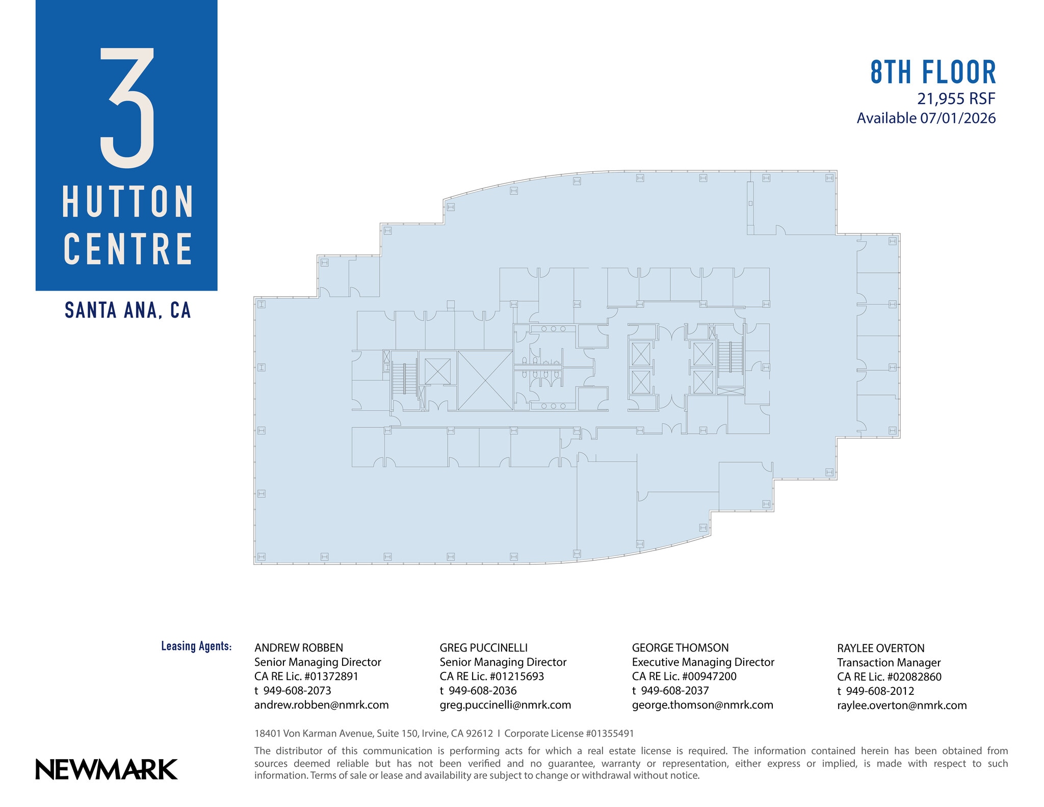 3 Hutton Centre Dr, Santa Ana, CA à louer Plan d’étage– Image 1 sur 1