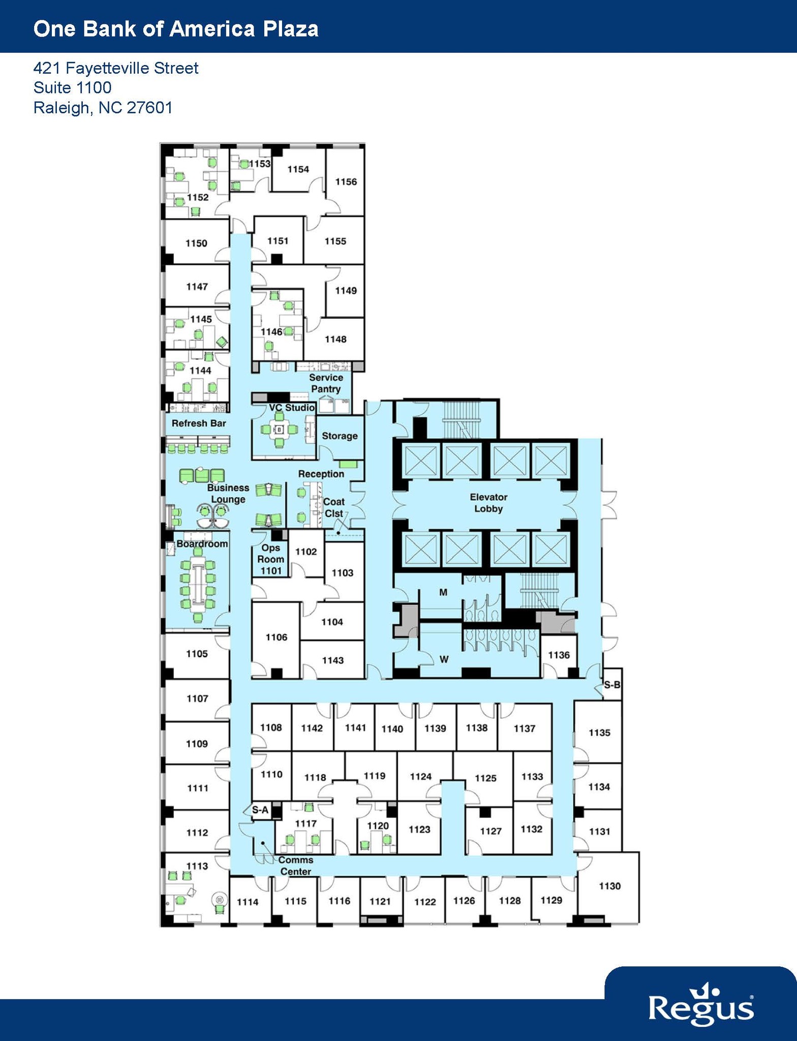 421 Fayetteville St, Raleigh, NC à louer Plan d’étage– Image 1 sur 1