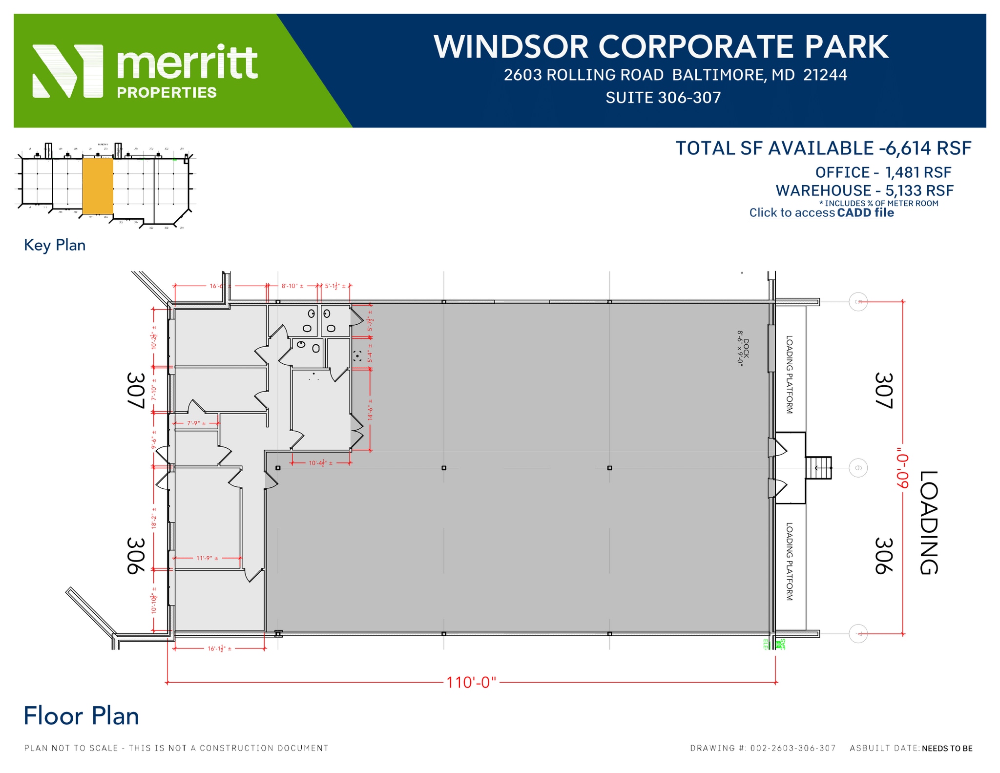 2601 N Rolling Rd, Windsor Mill, MD à louer Plan d’étage– Image 1 sur 2
