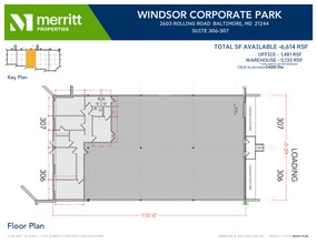 2601 N Rolling Rd, Windsor Mill, MD à louer Plan d’étage– Image 1 sur 2