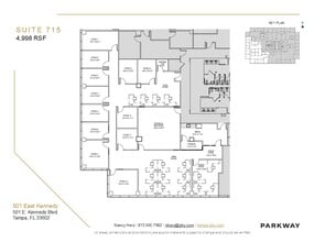 501 E Kennedy Blvd, Tampa, FL à louer Plan d’étage– Image 1 sur 1