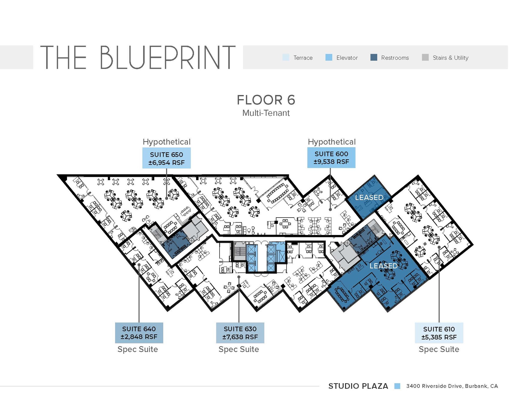 3400 W Riverside Dr, Burbank, CA à louer Plan d’étage– Image 1 sur 1