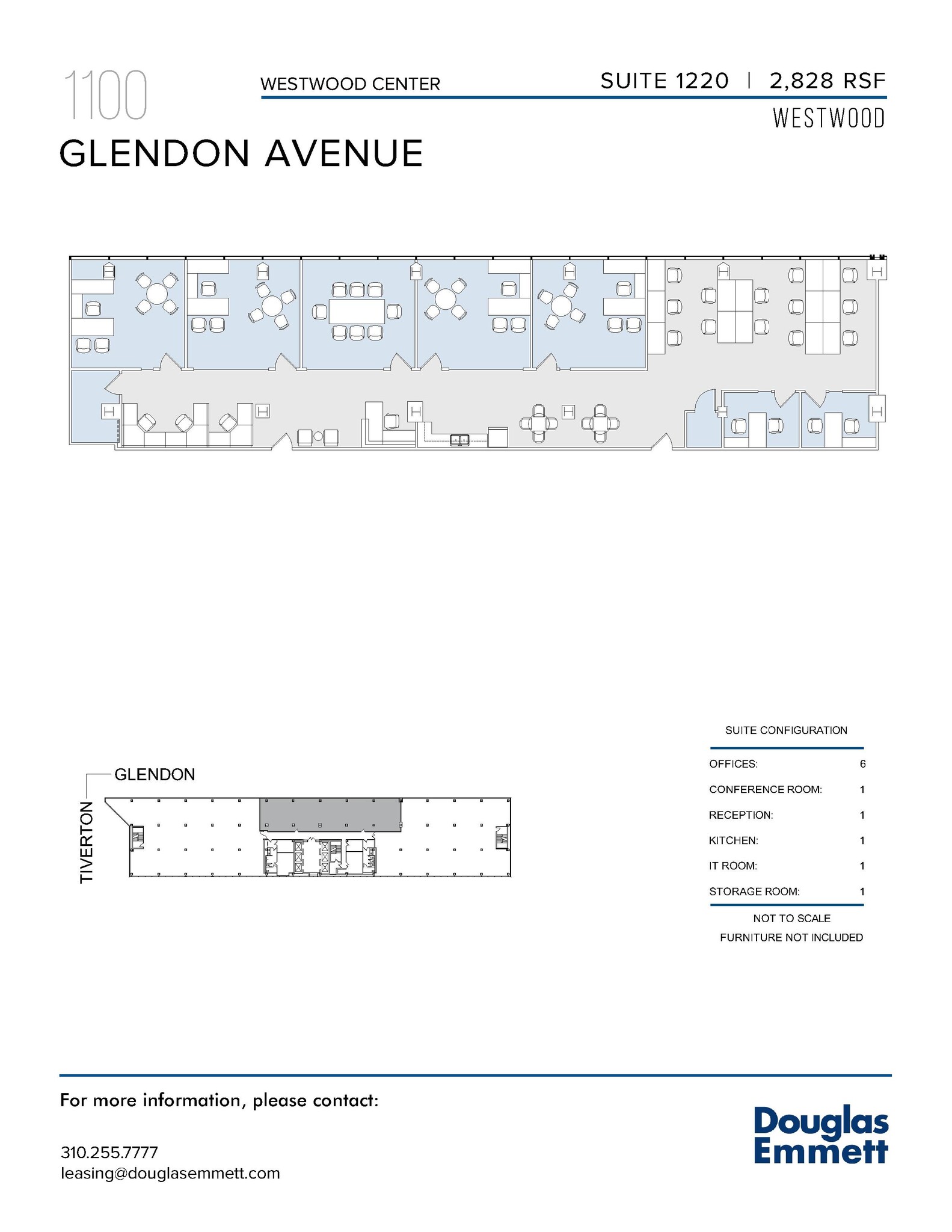 1100 Glendon Ave, Los Angeles, CA à louer Plan d’étage– Image 1 sur 1
