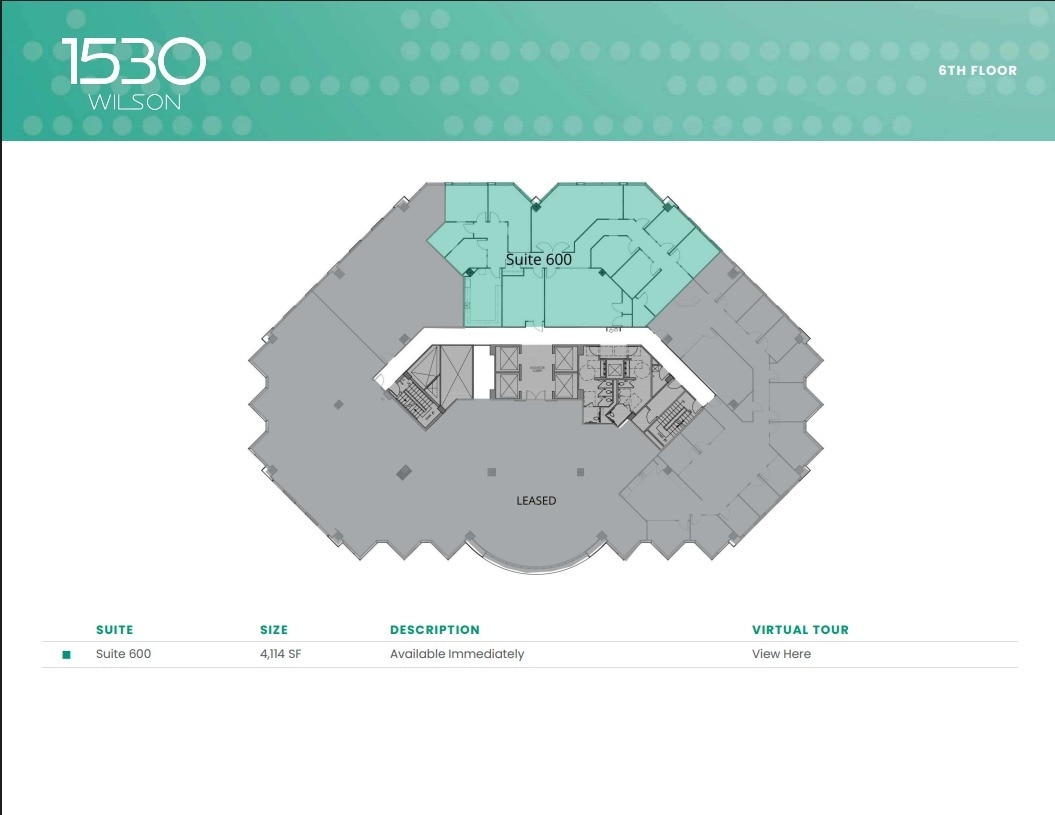 1530 Wilson Blvd, Arlington, VA à louer Plan d’étage– Image 1 sur 1