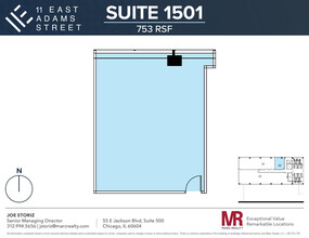 11 E Adams St, Chicago, IL à louer Plan d’étage– Image 1 sur 1