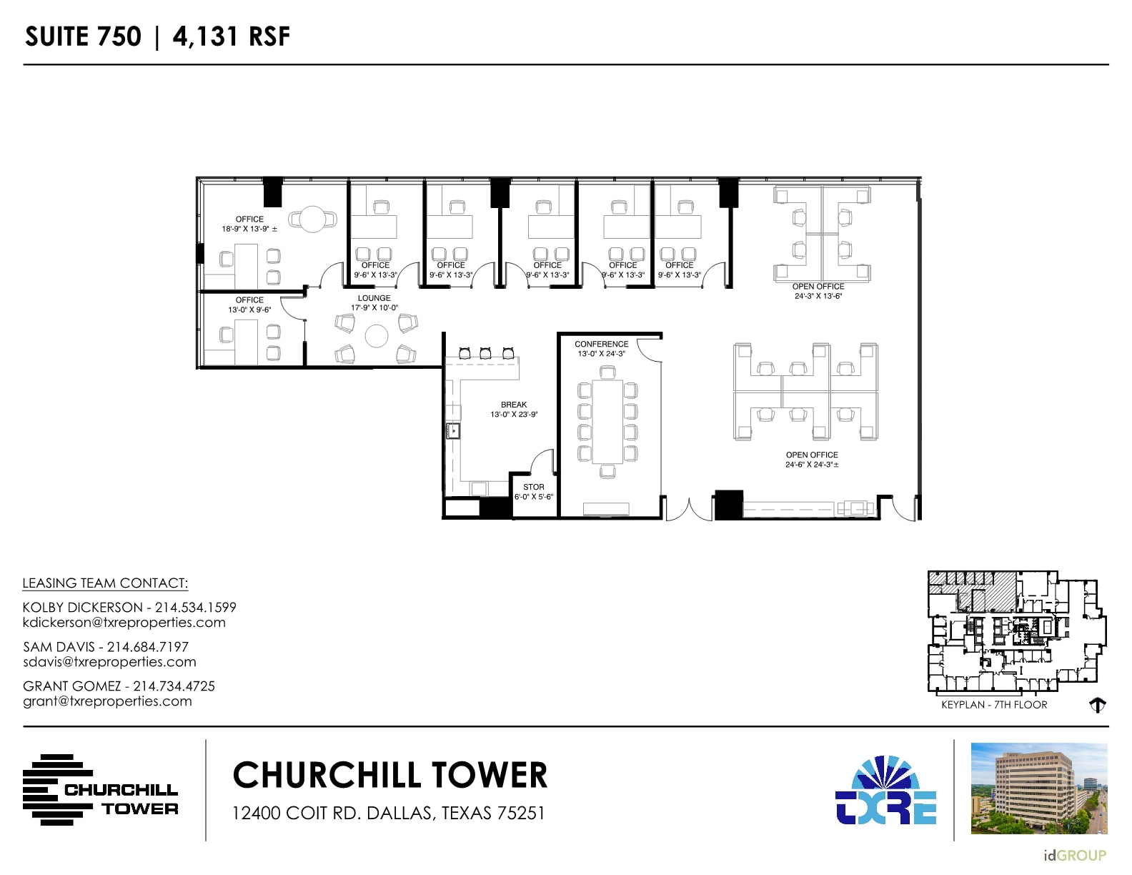12400 Coit Rd, Dallas, TX à louer Plan d’étage– Image 1 sur 2
