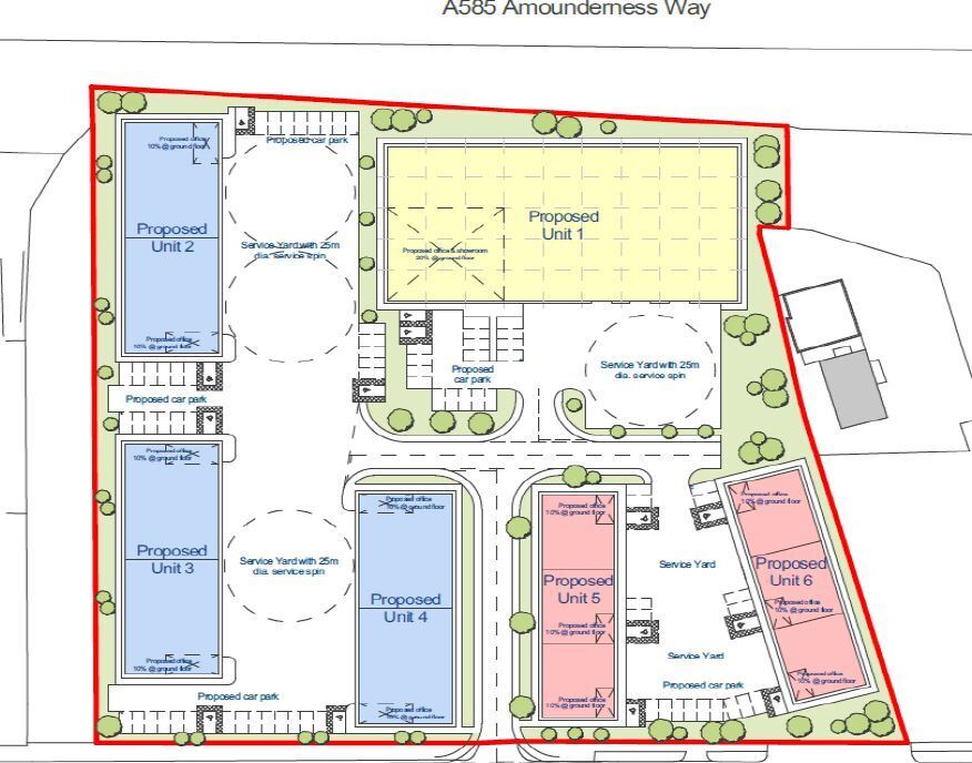 Unit 2 Copse Rd, Fleetwood à louer Plan de site– Image 1 sur 2