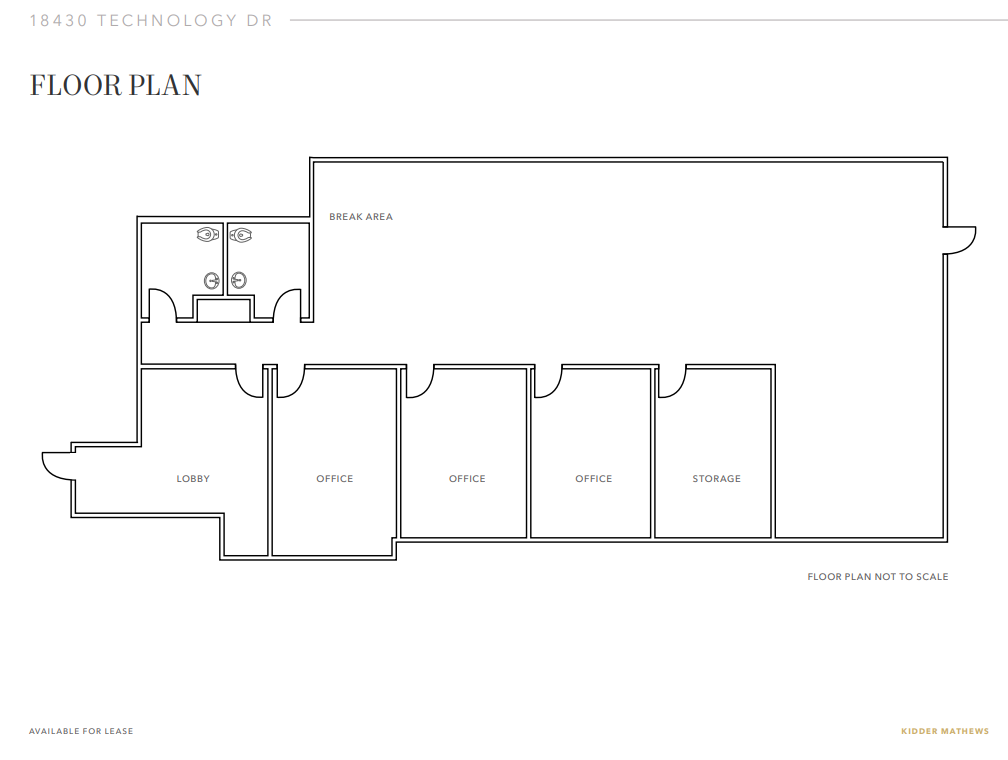 18430 Technology Dr, Morgan Hill, CA à louer Plan d’étage– Image 1 sur 1