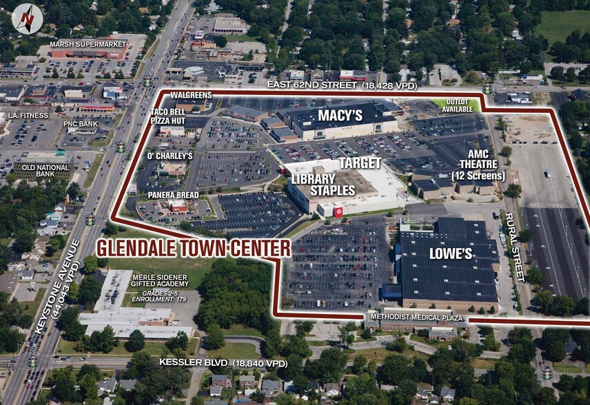 2605 E 62nd St, Indianapolis, IN à louer - Aérien – Image 2 sur 7