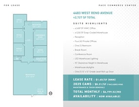 5140 Rogers St, Las Vegas, NV à louer Plan d’étage– Image 1 sur 1