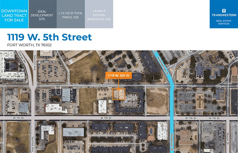 1119 W 5th St, Fort Worth, TX à vendre - Aérien – Image 2 sur 3