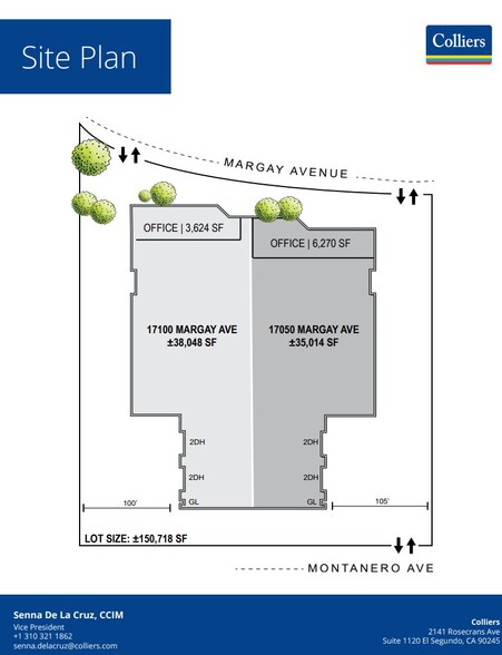 17050-17100 S Margay Ave, Carson, CA à louer - Plan de site – Image 2 sur 2