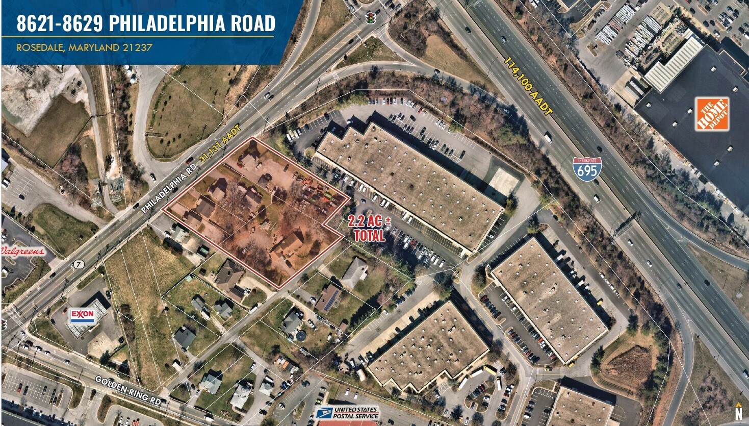 8621 - 8629 Philadelphia Rd, Rosedale, MD à vendre Photo principale– Image 1 sur 6