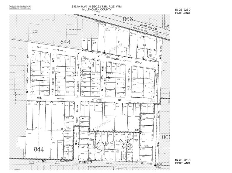 4720 NE 110th Ave, Portland, OR à vendre - Plan cadastral – Image 1 sur 2