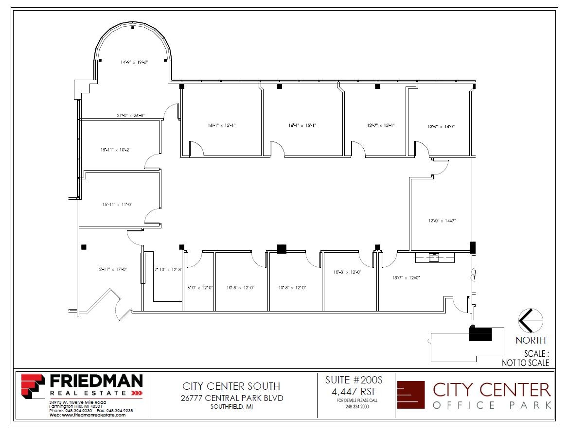 26777-26999 Central Park Blvd, Southfield, MI à louer Plan d’étage– Image 1 sur 2