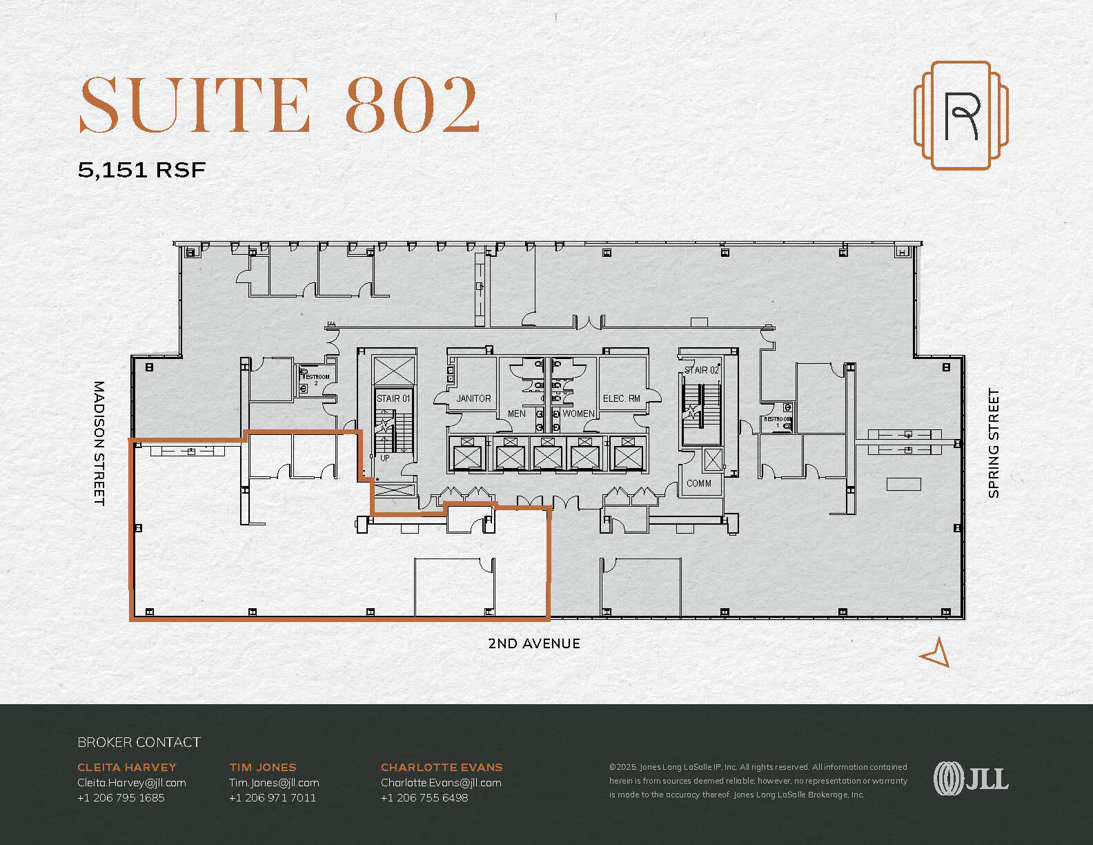 1015 2nd Ave, Seattle, WA à louer Plan d’étage– Image 1 sur 1