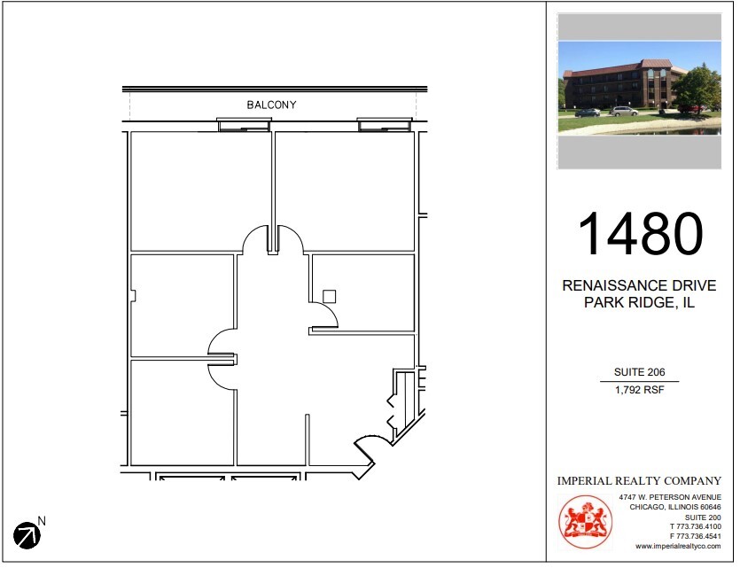 1480 Renaissance Dr, Park Ridge, IL à louer Plan d’étage– Image 1 sur 1