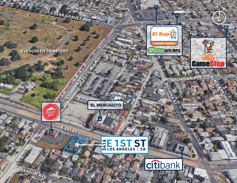 3416 E 1st St, Los Angeles, CA à vendre - Aérien – Image 3 sur 24