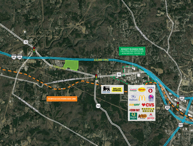 5818 US Highway 70 E, Durham, NC à vendre - Aérien – Image 3 sur 3