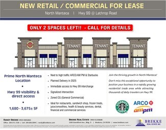 Plus de détails pour Hwy 99 & Lathrop Rd, Manteca, CA - Local commercial à louer