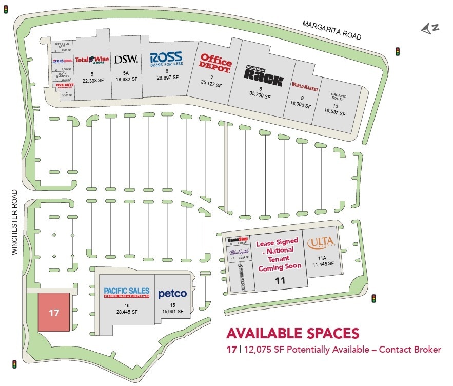 40400-40500 Winchester Rd, Temecula, CA à louer Plan de site– Image 1 sur 1