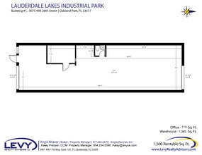 2696 NW 31st Ave, Lauderdale Lakes, FL à louer Plan d’étage– Image 2 sur 2