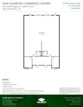 931 Calle Negocio, San Clemente, CA à louer Plan d’étage– Image 1 sur 1