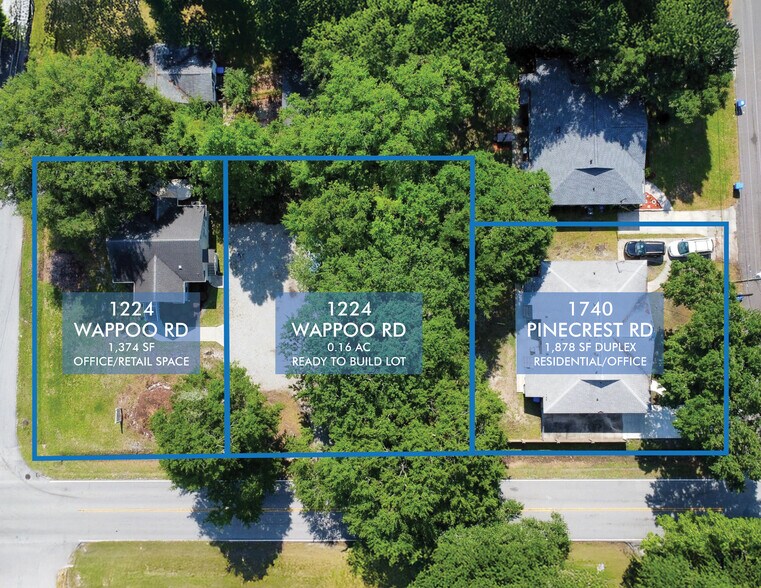 1224 Wappoo Rd & 1740 Pinecrest Rd portefeuille de 3 biens à vendre sur LoopNet.fr - Photo de l’immeuble – Image 1 sur 29