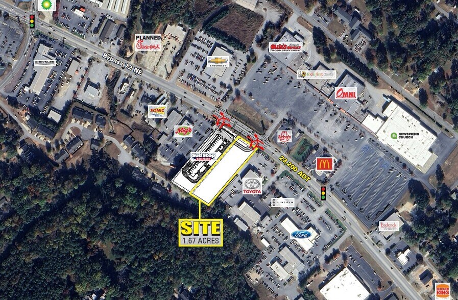 1405 Bypass 72 NE, Greenwood, SC à louer - Photo de l’immeuble – Image 2 sur 3